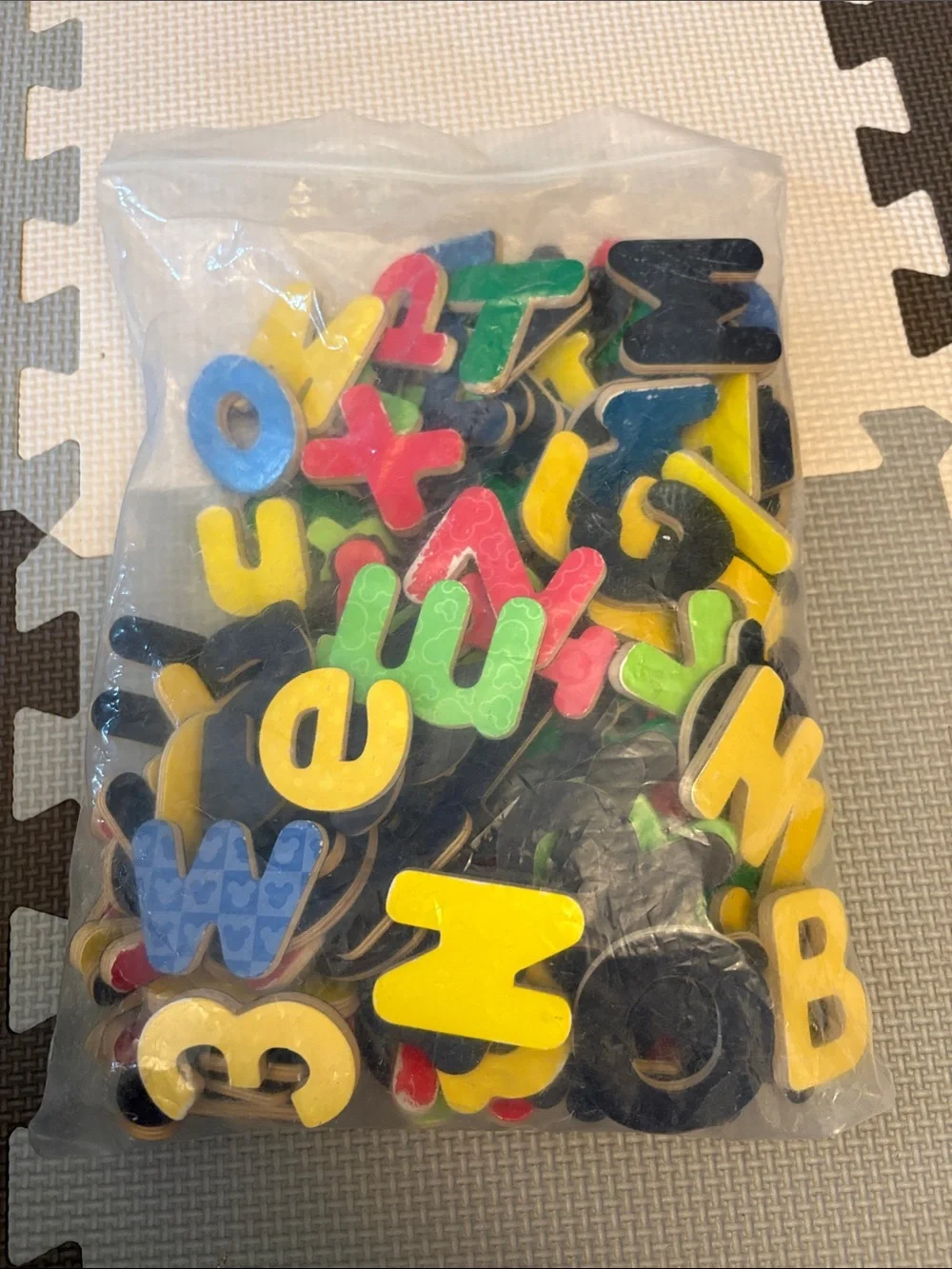 Colorful letter and number magnets
